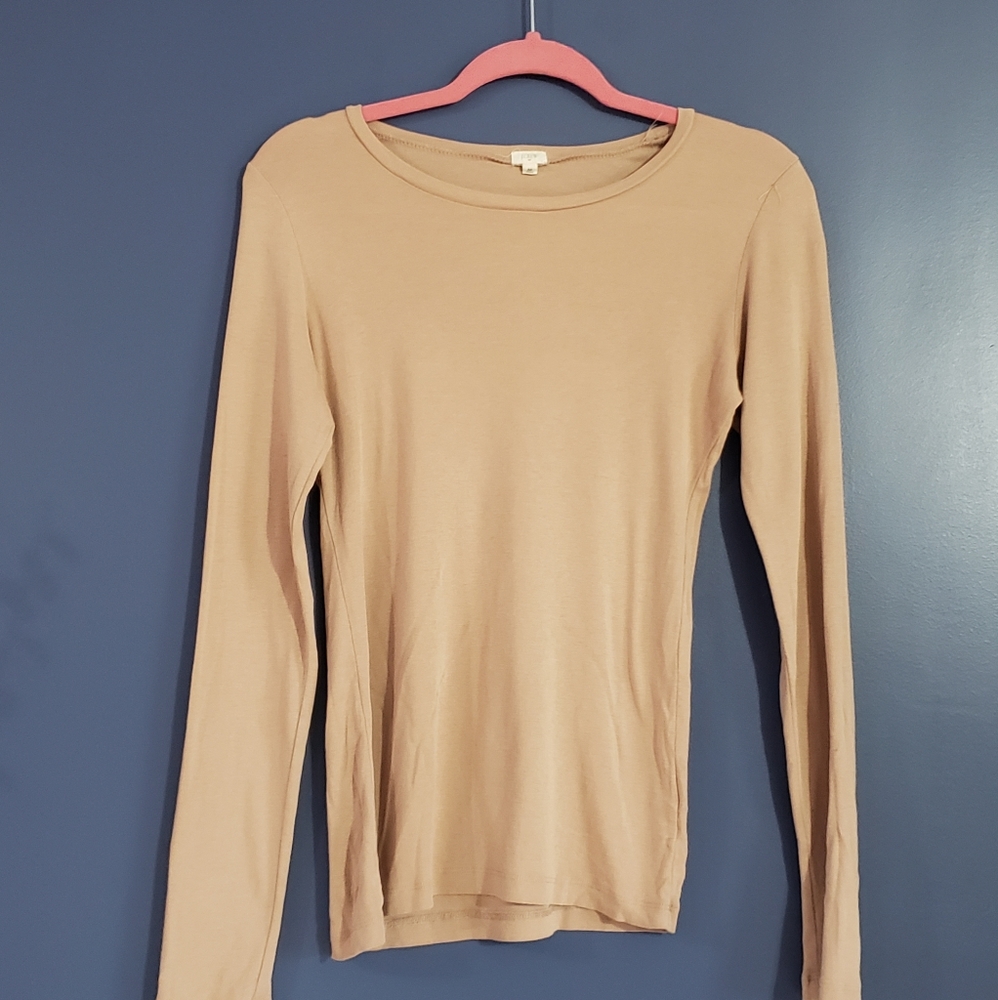 Medium J Crew camel color top